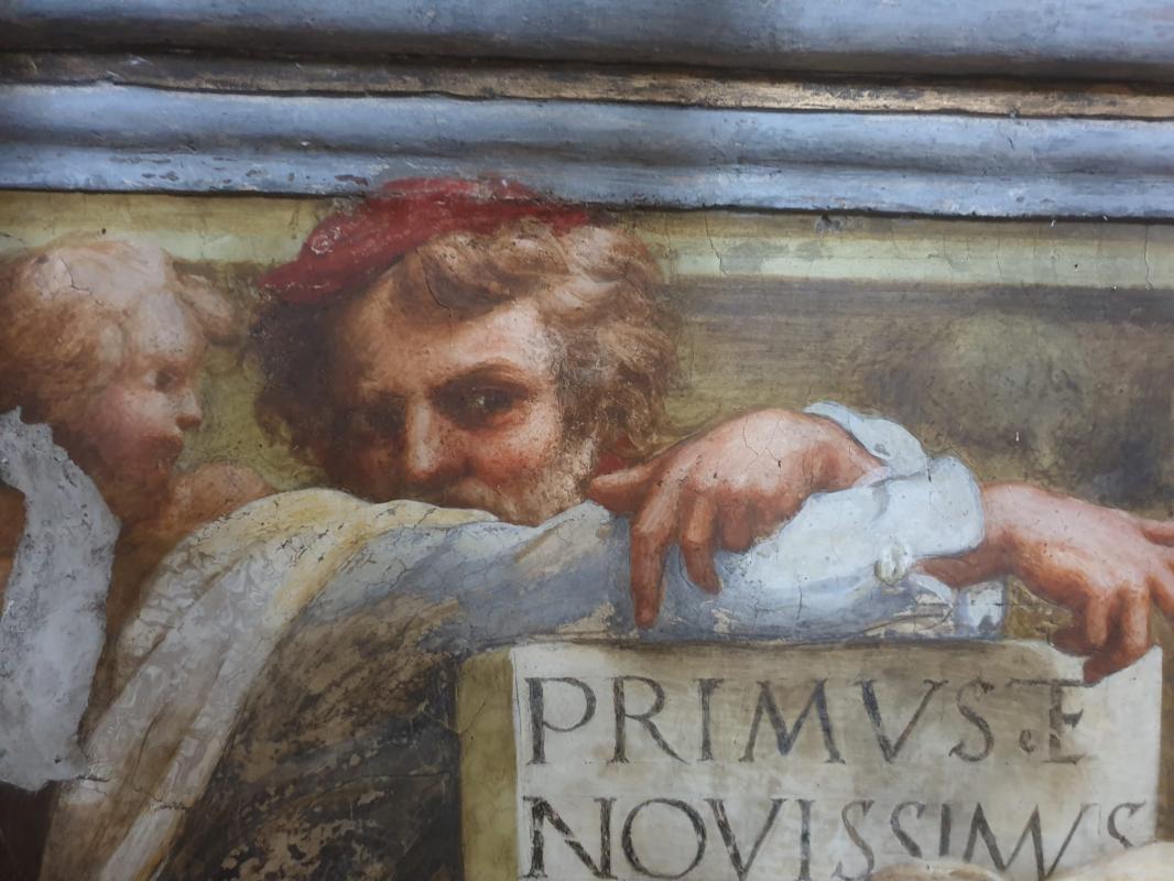 Correggio, Il profeta Isai?a, dettaglio affresco post restauro, San Giovanni Evangelista,